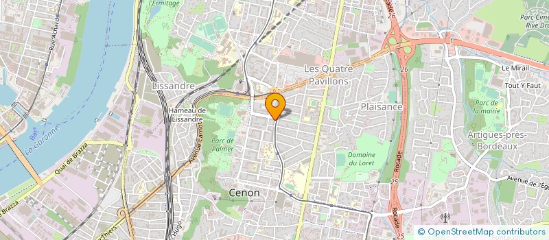 localisation de l'entreprise BRUNET COFFRAGE à CENON