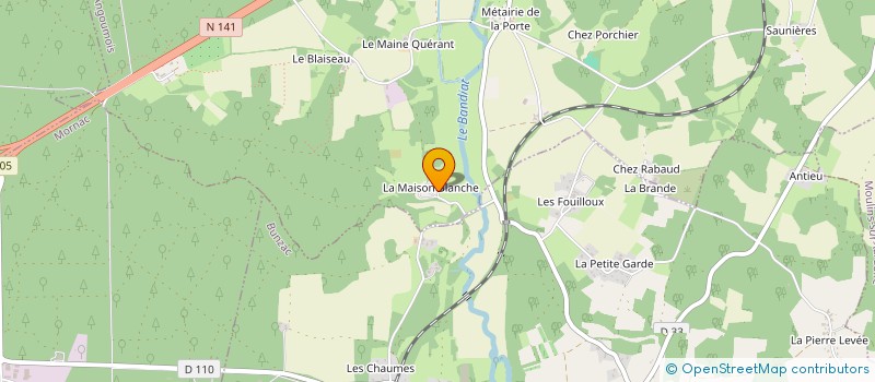localisation de l'entreprise BRUNET FERSING HORTICULTURE à MOULINS-SUR-TARDOIRE