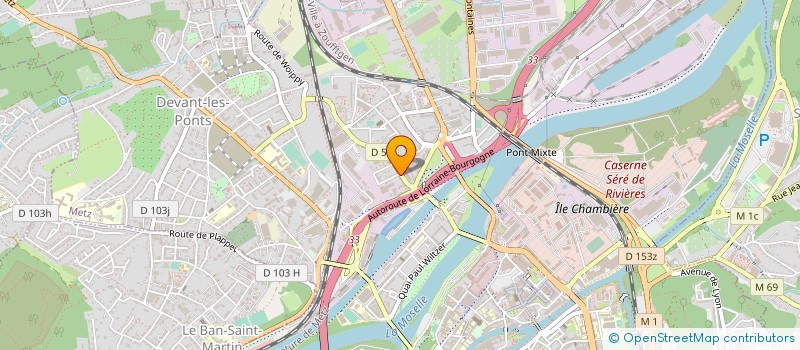 localisation de l'entreprise BRUNET INVESTISSEMENT IMMOBILIER B 2 I à METZ