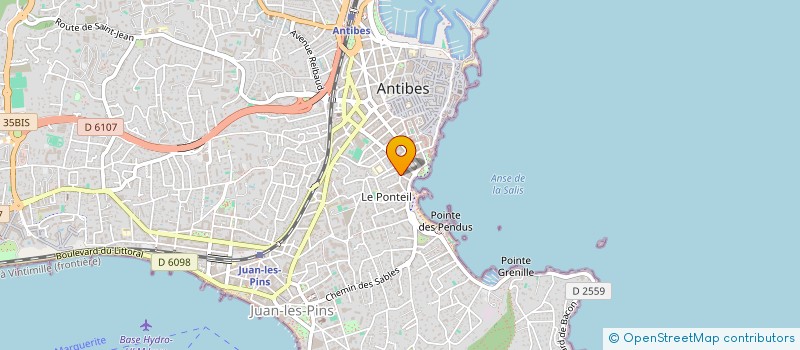 localisation de l'entreprise BRUNET & PEBEYRE ASSOCIES  ANTIBES