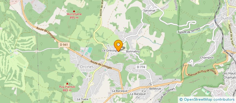 localisation de l'entreprise BRUNET TEAM  ORCINES