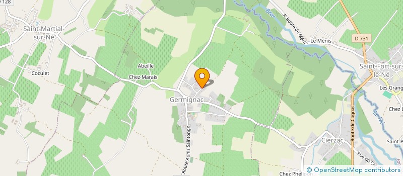 localisation de l'entreprise BRUNETEAU à GERMIGNAC