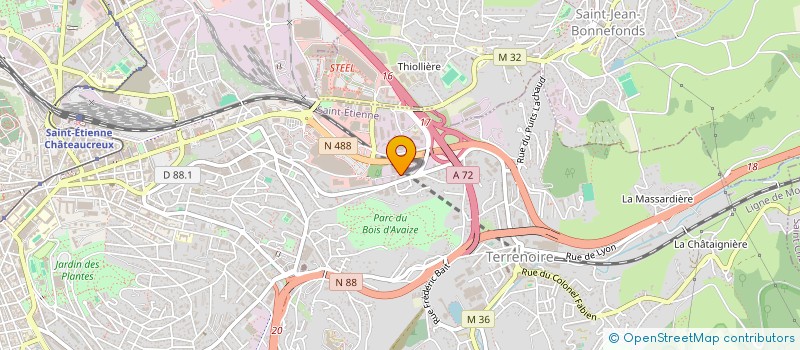 localisation de l'entreprise BRUNETON LOGISTIQUE  SAINT-ETIENNE