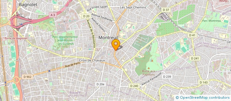 localisation de l'entreprise BRUNO à MONTREUIL