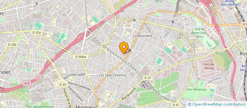localisation de l'entreprise BRUNO à MONTREUIL