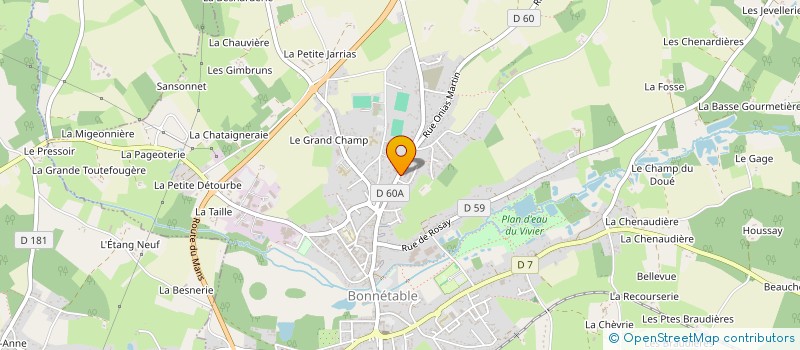 localisation de l'entreprise BRUNO DE MICLA à BONNETABLE