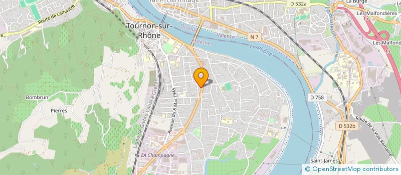 localisation de l'entreprise BRUNO ET QUENTIN FAURE à TOURNON-SUR-RHONE