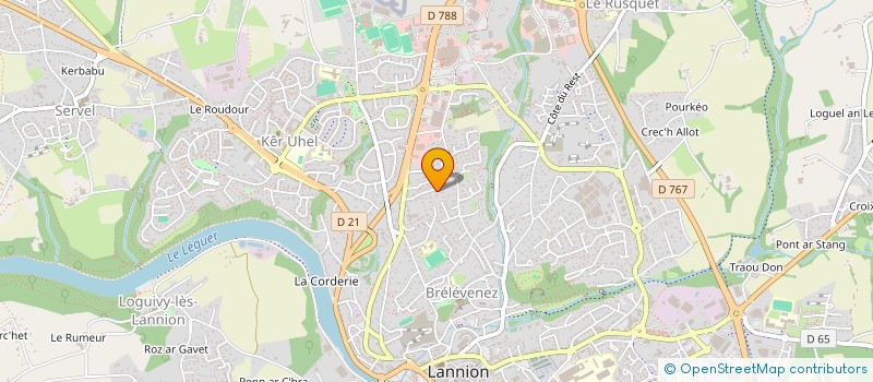 localisation de l'entreprise BRUNO NATHALIE COSNARD à LANNION