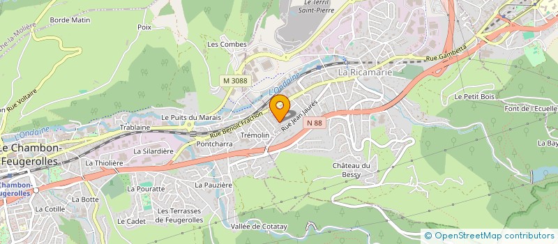 localisation de l'entreprise BRUNO PERIER SARL à LE CHAMBON-FEUGEROLLES