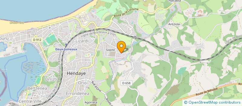 localisation de l'entreprise BRUNO SCHERER ENTREPRISE à HENDAYE
