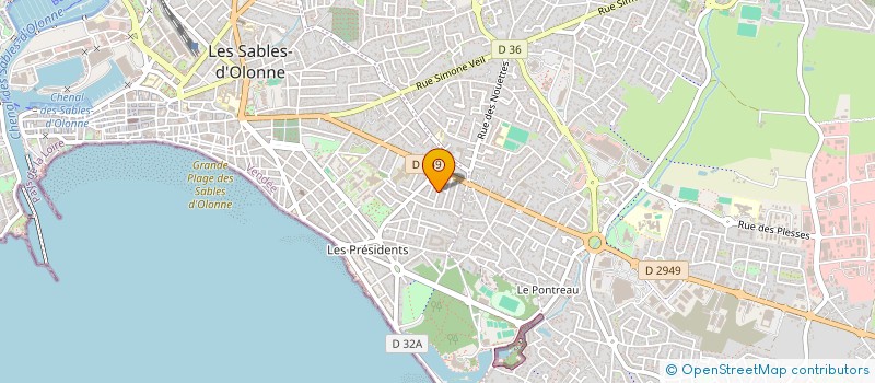 localisation de l'entreprise BRUNOMA à LES SABLES D'OLONNE