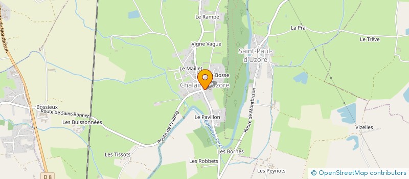 localisation de l'entreprise BRUYERE & CO  CHALAIN-D'UZORE