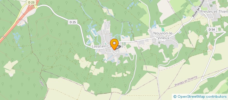 localisation de l'entreprise BRUYERES LOISIRS à BRUYERES-ET-MONTBERAULT