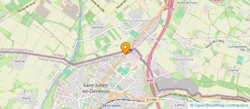 localisation de l'entreprise BRUZZANITI à SAINT-JULIEN-EN-GENEVOIS