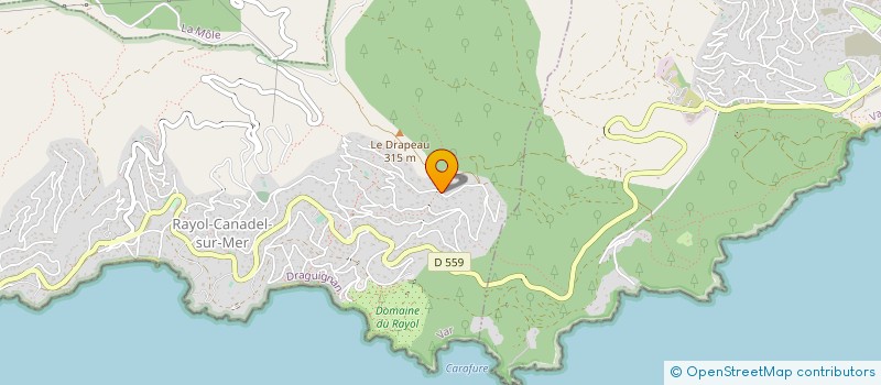 localisation de l'entreprise BRV BASTIDE ROAIX VAUCLUSE à RAYOL-CANADEL-SUR-MER
