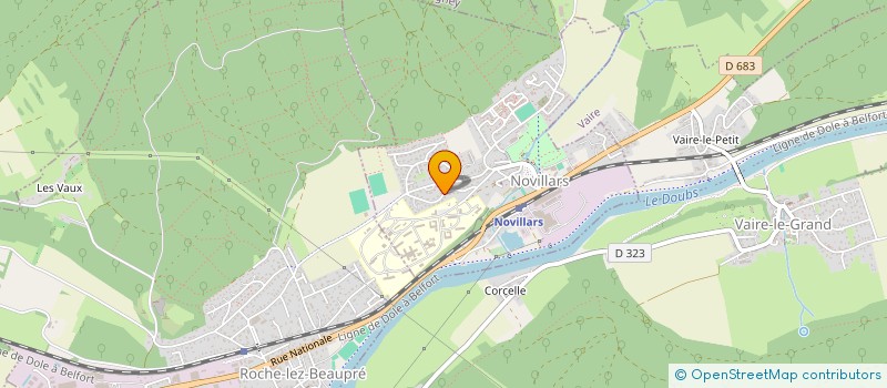 localisation de l'entreprise BRYB - BAUME ROCHE YOSEIKAN BUDO  NOVILLARS