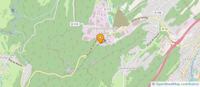 localisation de l'entreprise BS 2001 à OYONNAX