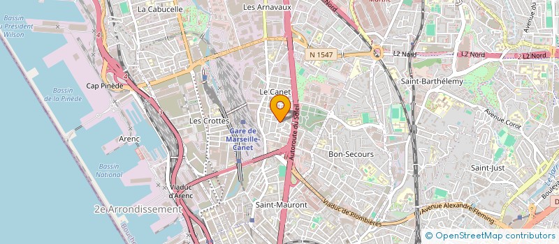 localisation de l'entreprise BS AZUR NETTOYAGE & TRAVAUX DE BATIMENT à MARSEILLE