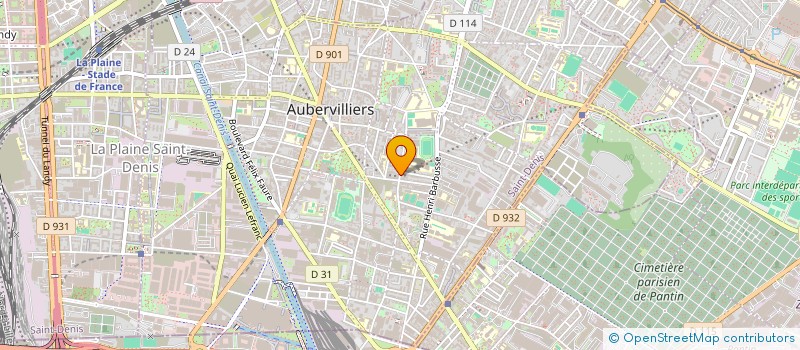 localisation de l'entreprise BS COM  AUBERVILLIERS