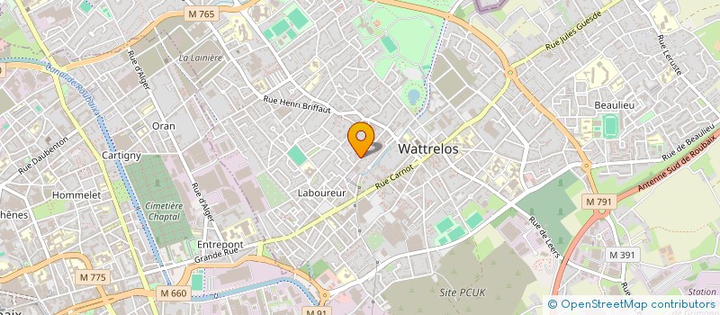 localisation de l'entreprise BS CONSTRUCTION PRO  WATTRELOS