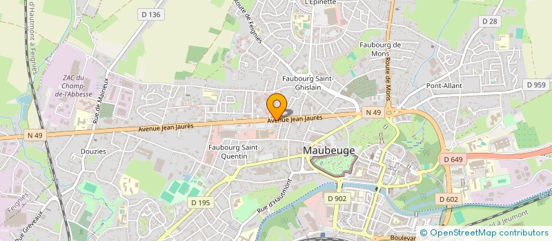 localisation de l'entreprise BS DEPANNAGE SERVICE  MAUBEUGE