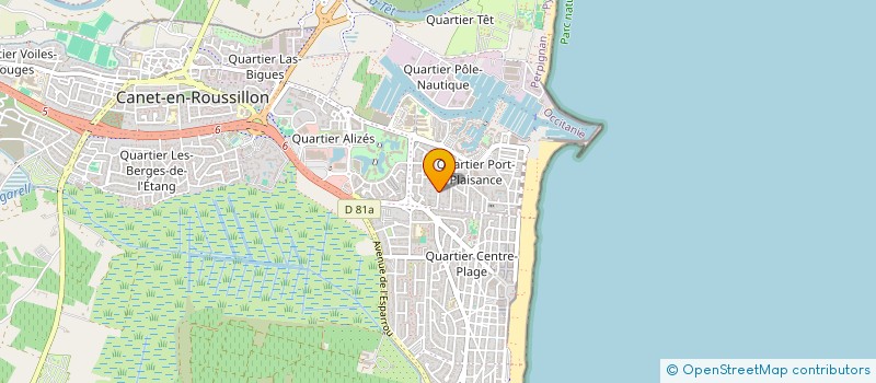 localisation de l'entreprise BS ELEC à CANET-EN-ROUSSILLON