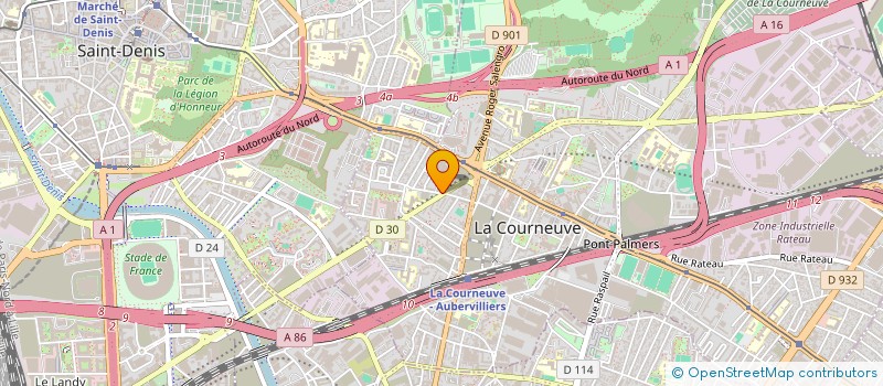 localisation de l'entreprise BS FOODS à LA COURNEUVE