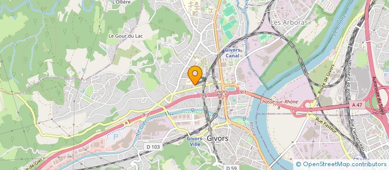 localisation de l'entreprise BS HOLDING  GIVORS