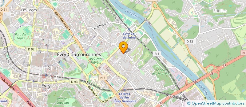 localisation de l'entreprise BS IMMOBILIER à EVRY-COURCOURONNES