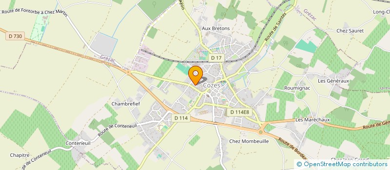 localisation de l'entreprise BS PEINTURES & RAVALEMENTS  COZES