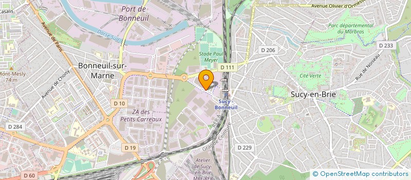 localisation de l'entreprise BS SECURITE PROTECTION INCENDIE à SUCY-EN-BRIE