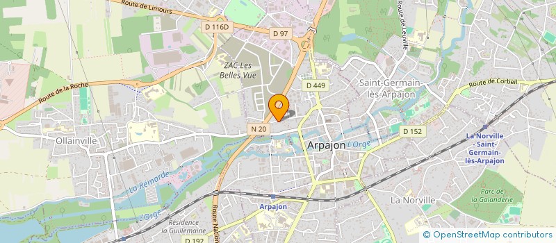 localisation de l'entreprise BS SERVICES à ARPAJON