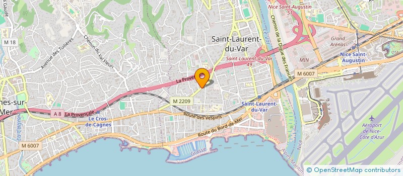 localisation de l'entreprise BS TAXI à SAINT-LAURENT-DU-VAR