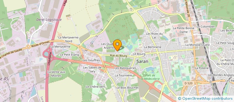 localisation de l'entreprise BS TERRASSEMENT à SARAN