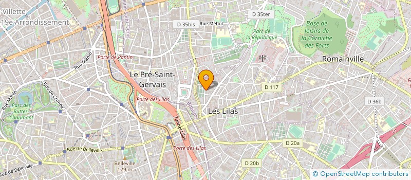 localisation de l'entreprise BS TRANSPORTS à LES LILAS