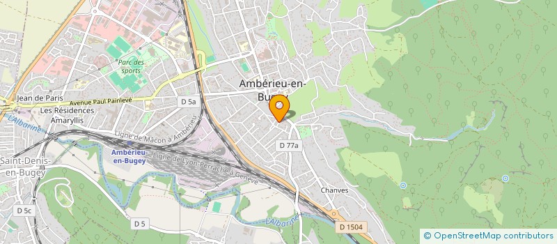localisation de l'entreprise BS TRAVAUX & DECO à AMBERIEU-EN-BUGEY