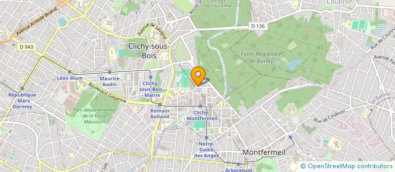 localisation de l'entreprise BSA BATIMENT à CLICHY-SOUS-BOIS