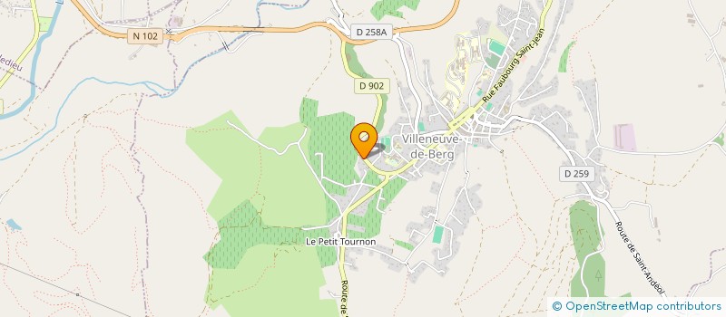 localisation de l'entreprise BSA - BOXE SUD ARDECHE à VILLENEUVE-DE-BERG