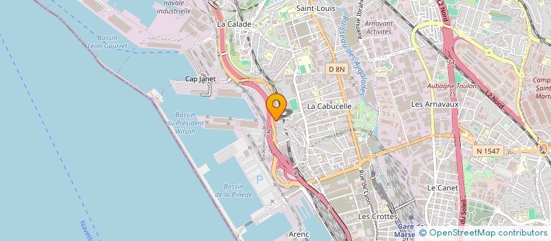 localisation de l'entreprise BSA TRAVAUX à MARSEILLE