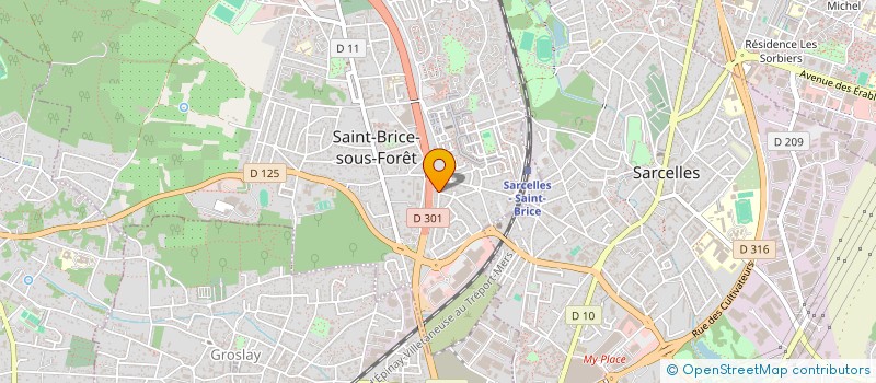 localisation de l'entreprise BSC IMMO à SAINT-BRICE-SOUS-FORET