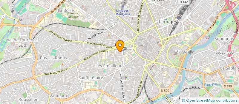 localisation de l'entreprise BSD à LIMOGES