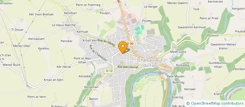 localisation de l'entreprise BSE - BRETAGNE SUD ELEVAGE à CHATEAUNEUF-DU-FAOU