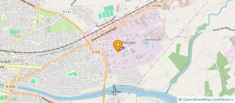 localisation de l'entreprise BSI CHARCOT  ROMANS-SUR-ISERE