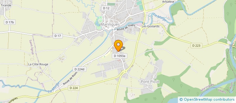 localisation de l'entreprise BSM CUVE à MARINGUES