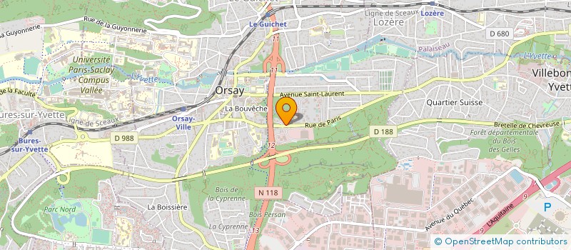localisation de l'entreprise BSMB RENOVATION à ORSAY