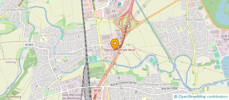 localisation de l'entreprise BSP  REICHSTETT