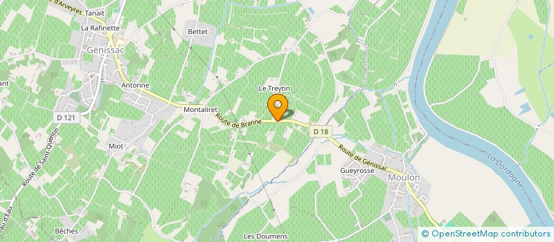 localisation de l'entreprise BSR AQUITAINE à GENISSAC