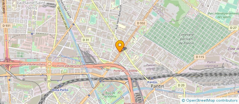 localisation de l'entreprise BSR TRANSPORTS à AUBERVILLIERS