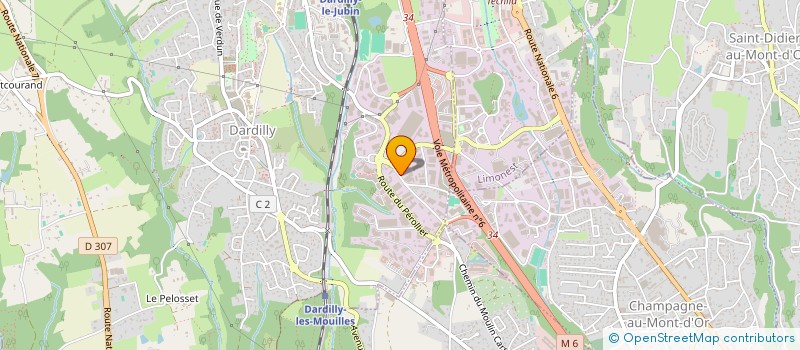 localisation de l'entreprise BSRD  DARDILLY