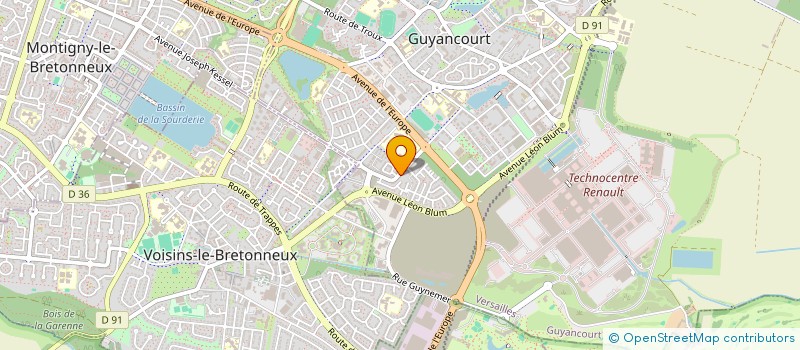 localisation de l'entreprise BSS  GUYANCOURT